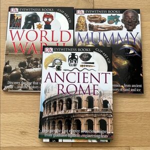 DK Eyewitness Hardcover Learning Books Clip-Art CD Lot of 3